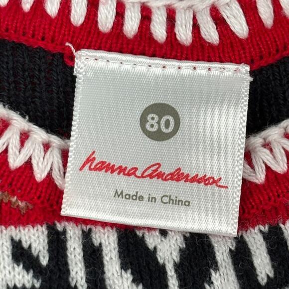 Hanna Andersson Baby Tiered Long Sleeve Red Sweater Dress‎ 80cm 18 months - Picture 3 of 4